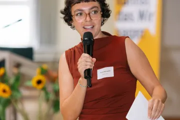 Moderatorin des Barcamps